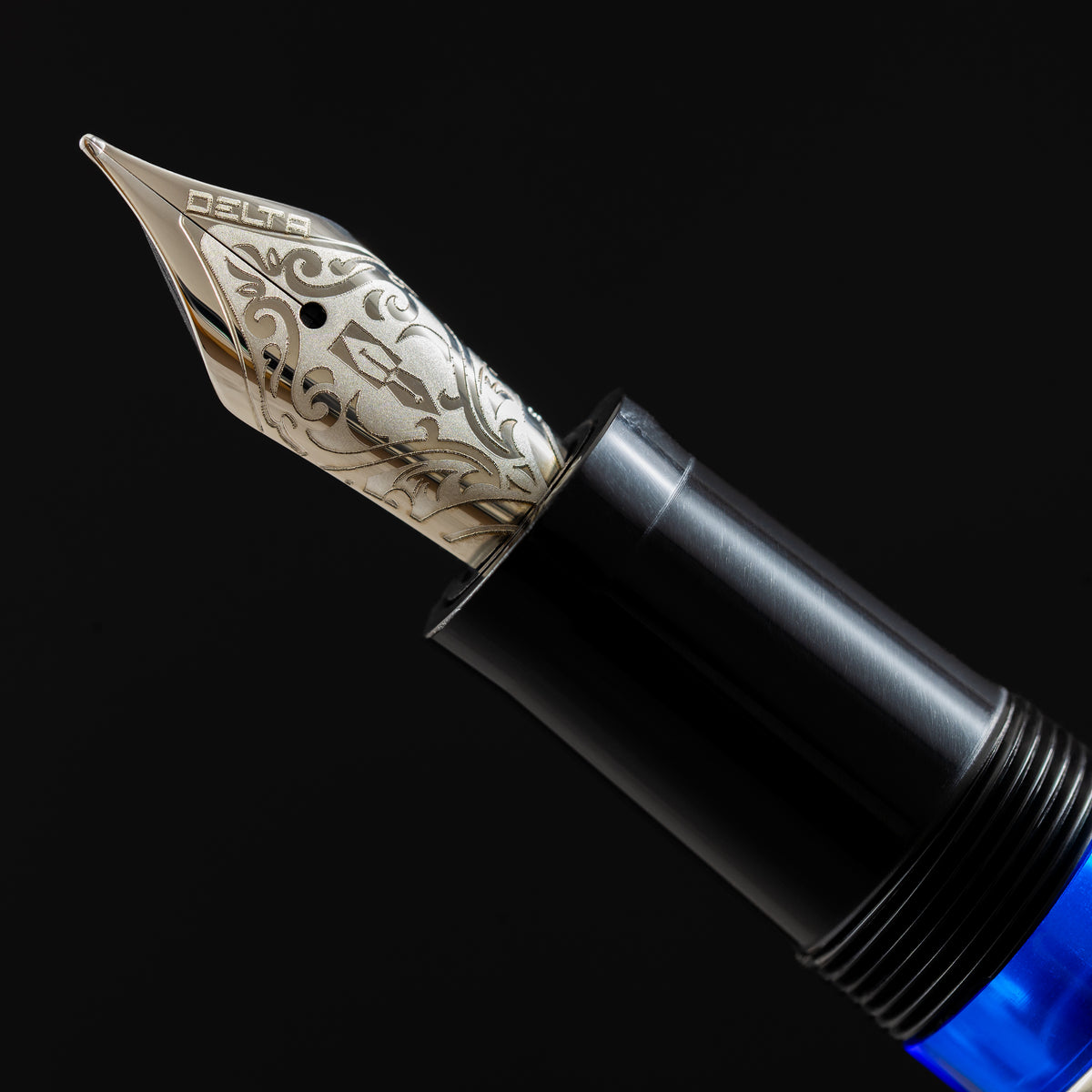 Delta Limited Edition Fountain Pen - Four Rings Crimson Night - Palladium Trim - Steel Nib - Pen Boutique Ltd