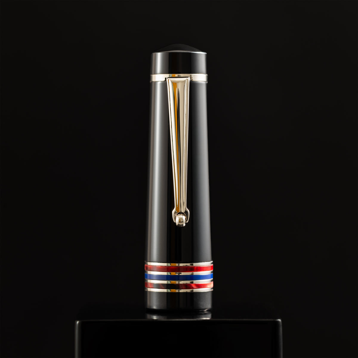 Delta Limited Edition Fountain Pen - Four Rings Crimson Night - Palladium Trim - Steel Nib - Pen Boutique Ltd