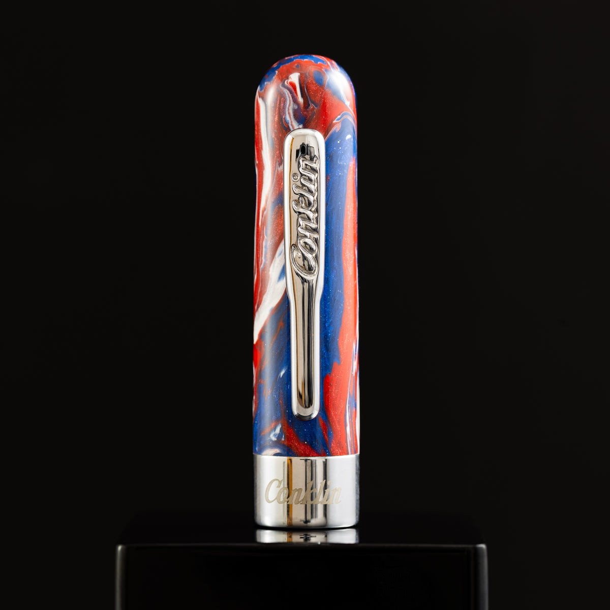Conklin Mark Twain Crescent Fountain Pen - Limited Edition - USA 250 - Chrome Trim - Pen Boutique Ltd