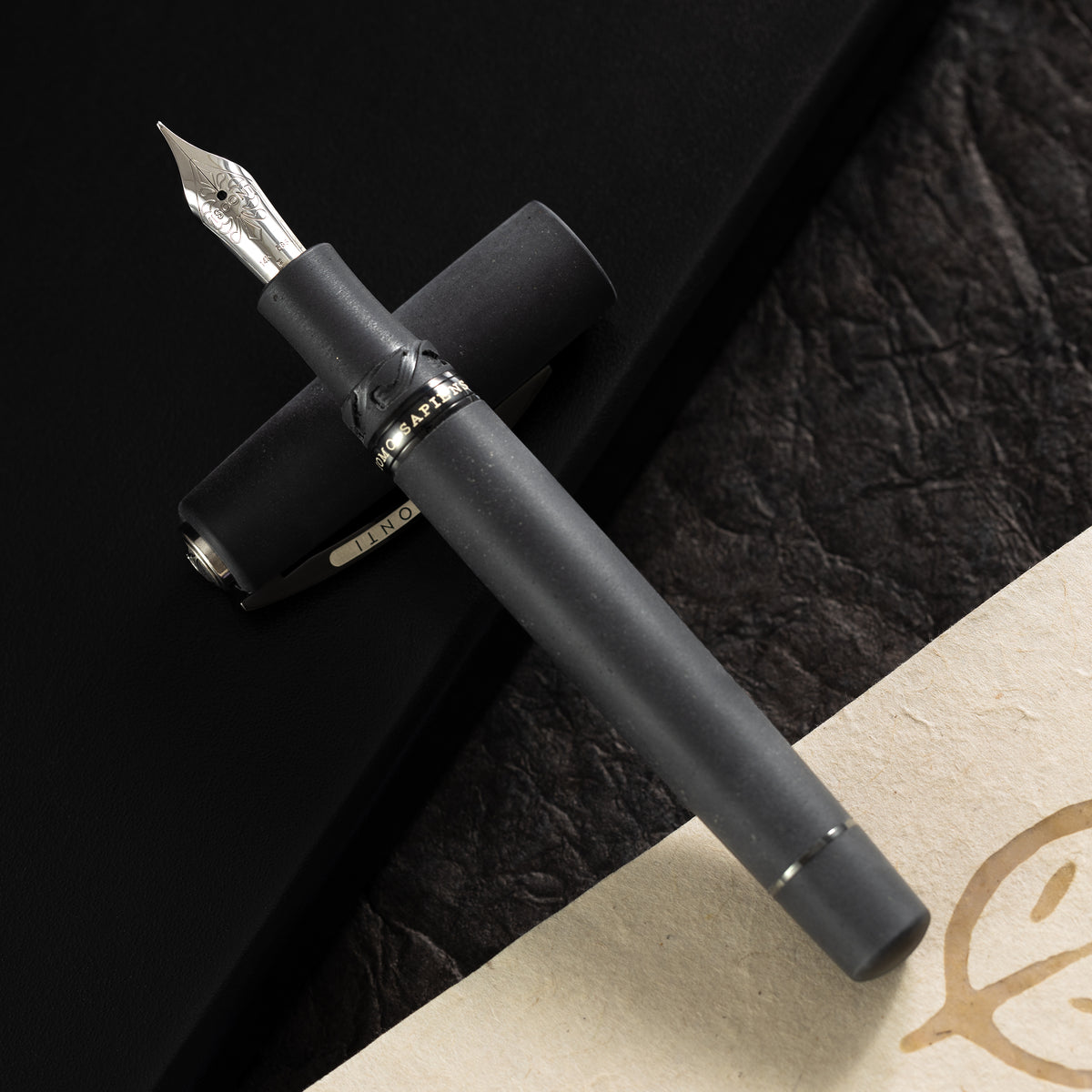 Visconti Homo Sapiens Fountain Pen - Dark Age - Volcano Lava Black - Pen Boutique Ltd