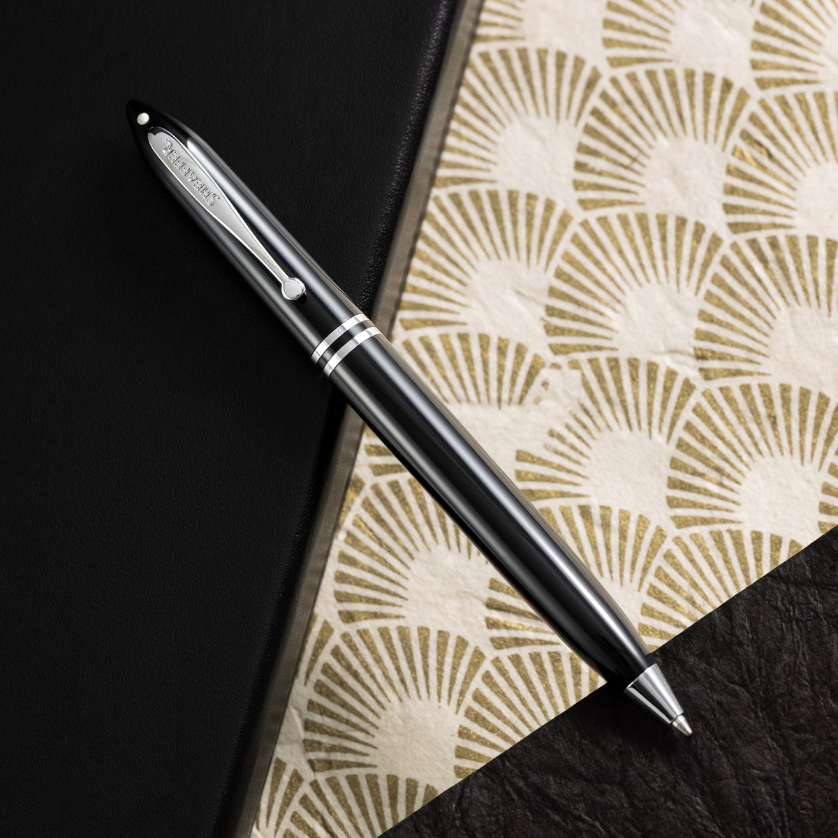 Sheaffer Balance III E892 Ballpoint Pen - Glossy Black - Chrome Trim - Pen Boutique Ltd