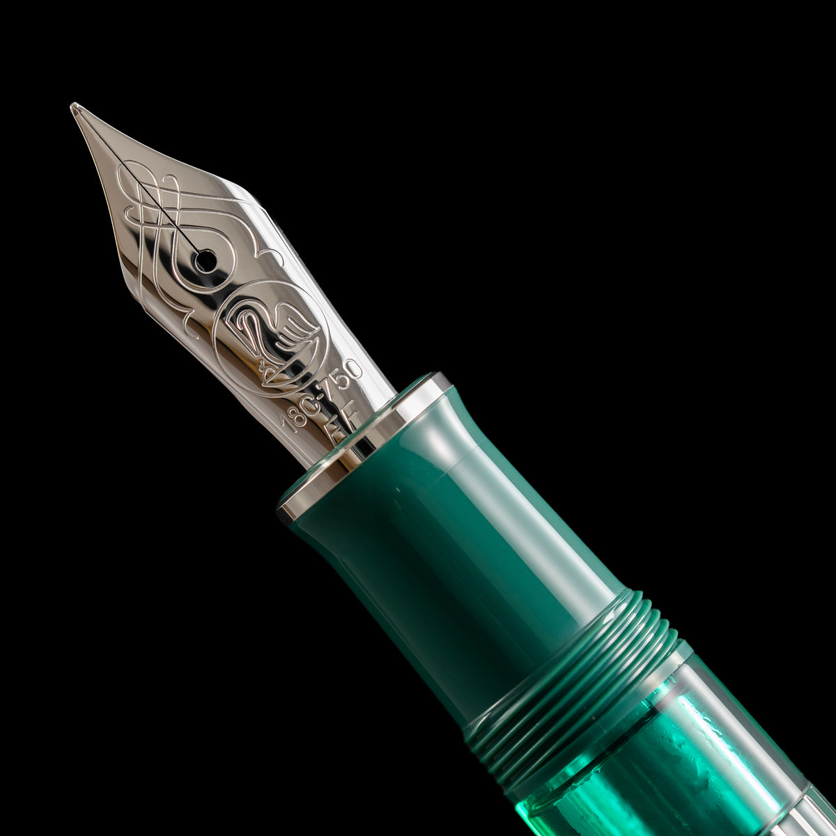 Pelikan Souveran Fountain Pen - M815 Metal Striped Green (Special Edition) - Pen Boutique Ltd