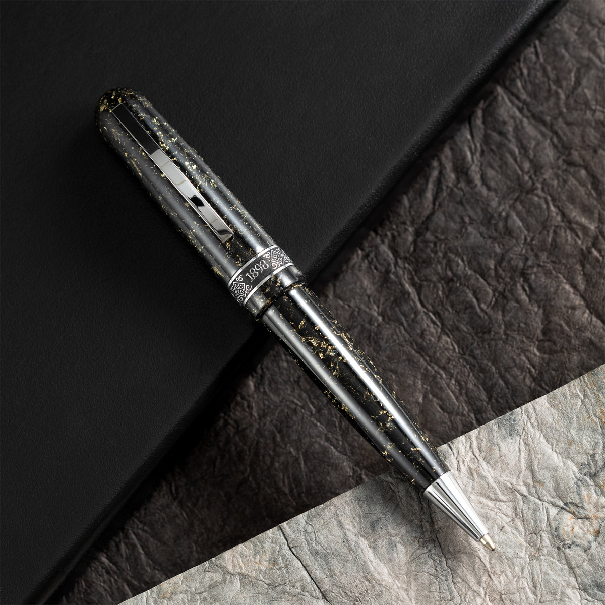 Conklin 1898 Collection Ballpoint Pen - Solaris Black - Chrome Trim (Limited Edition)