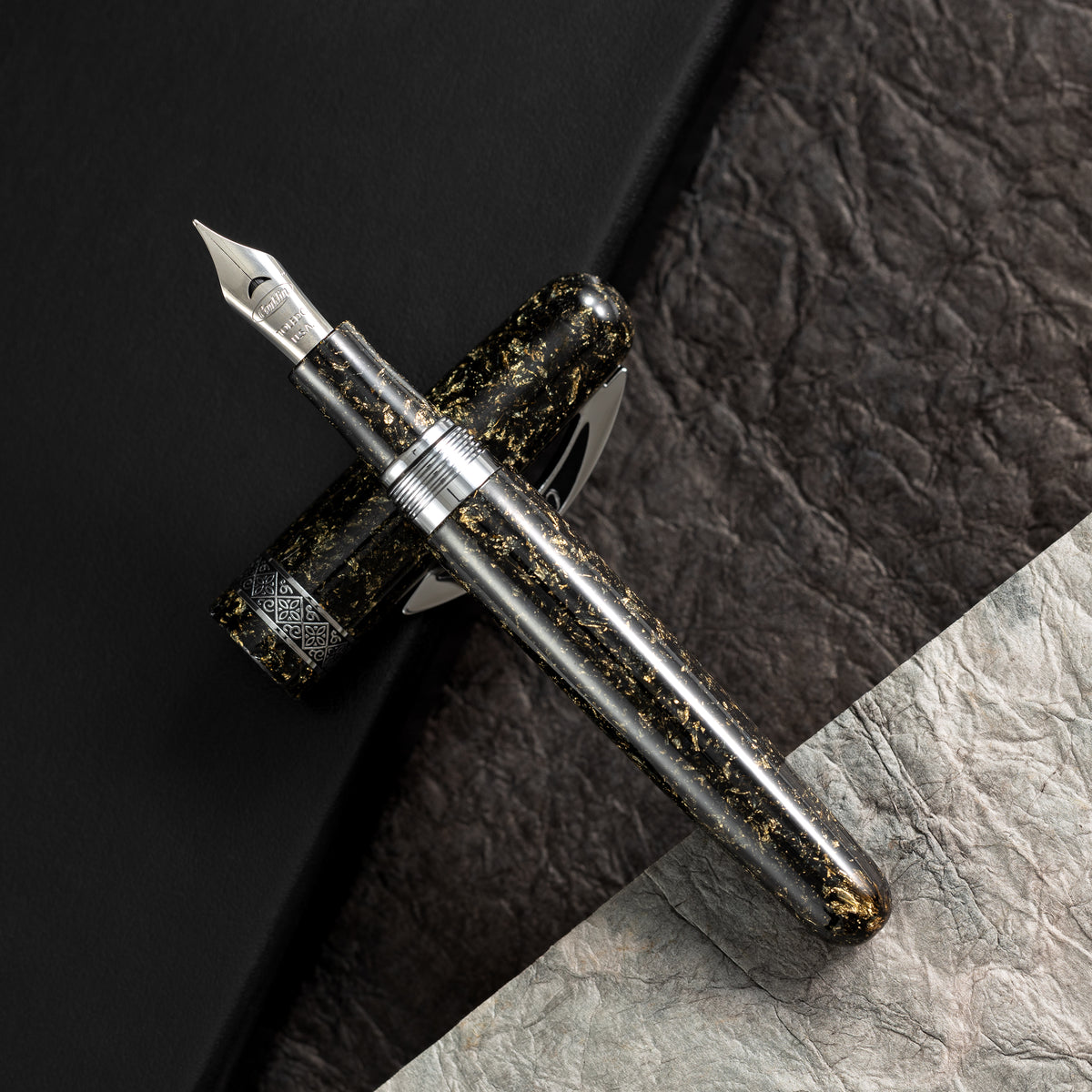 Conklin 1898 Collection Fountain Pen - Solaris Black - Chrome Trim (Limited Edition) - Pen Boutique Ltd