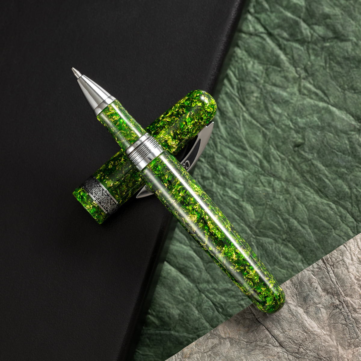 Conklin 1898 Collection Rollerball Pen - Solaris Green - Chrome Trim (Limited Edition)