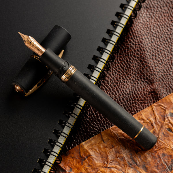 Visconti Homo Sapiens Fountain Pen – Volcano Lava Black – Bronze Trim