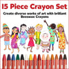 Faber-Castell World Colors – 15 Count Beeswax Crayons