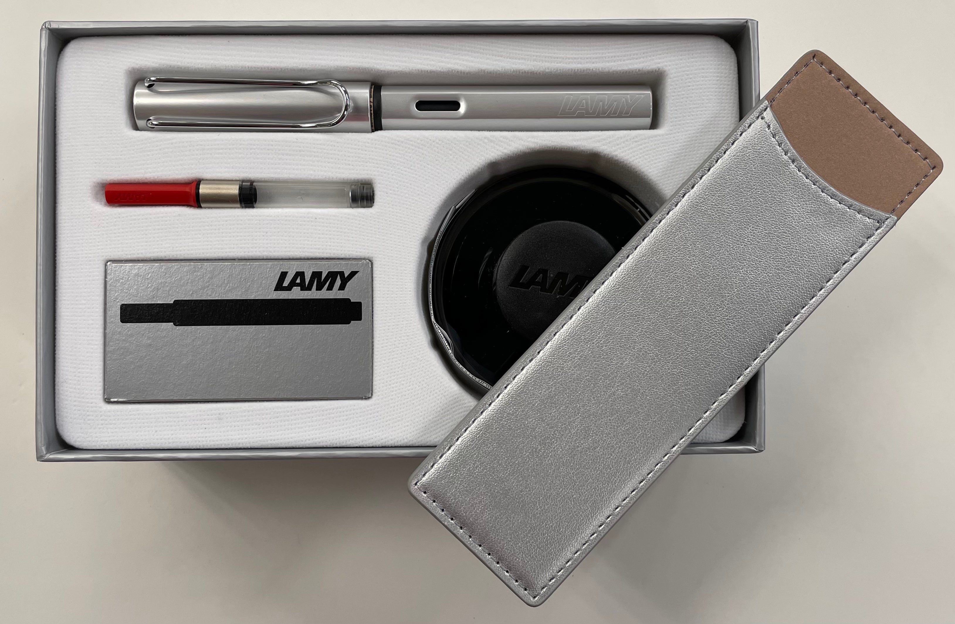 Lamy AL-Star Gift Set - White Silver w/ Sleeve-Pen Boutique Ltd