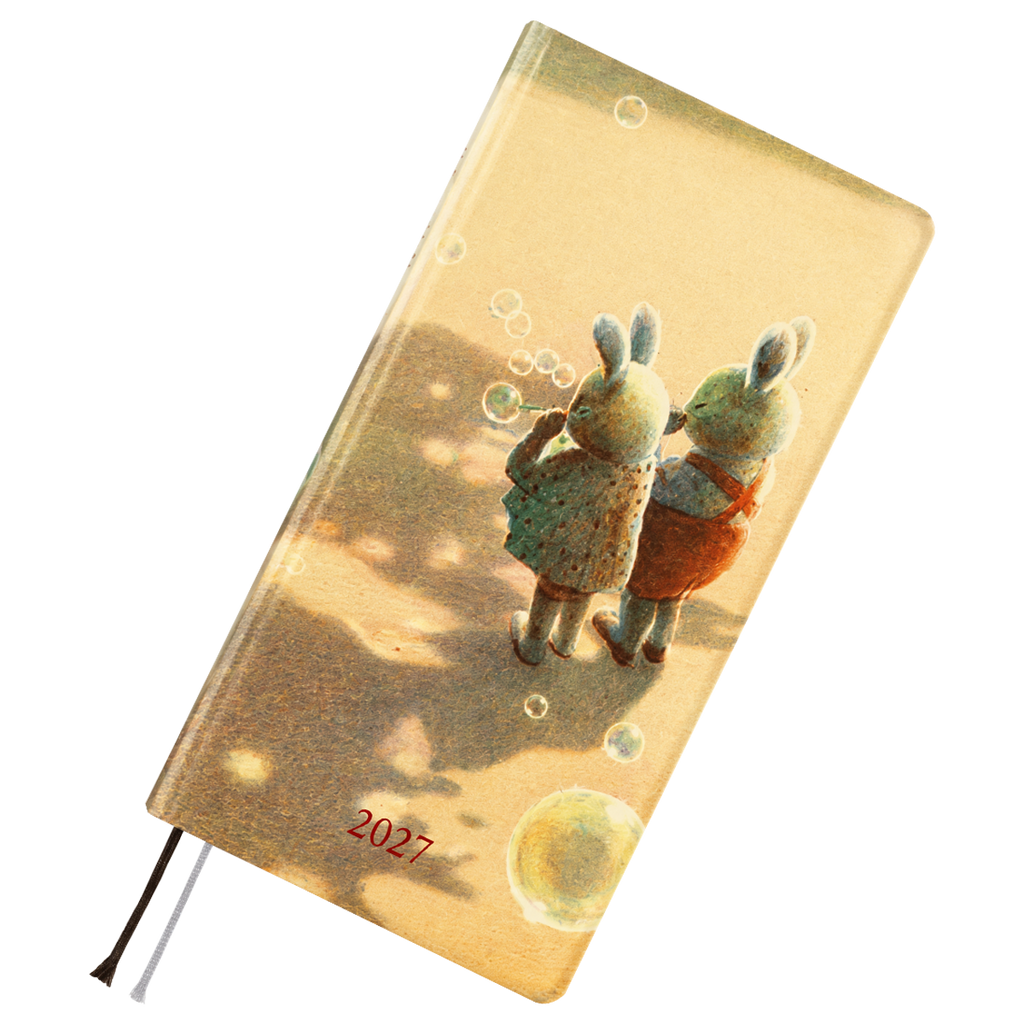 Hobonichi 2027 Light Hardcover English Book - Akiko Miyakoshi: Once, in Spring - Tall & Slim (Weeks - January Start)-Pen Boutique Ltd