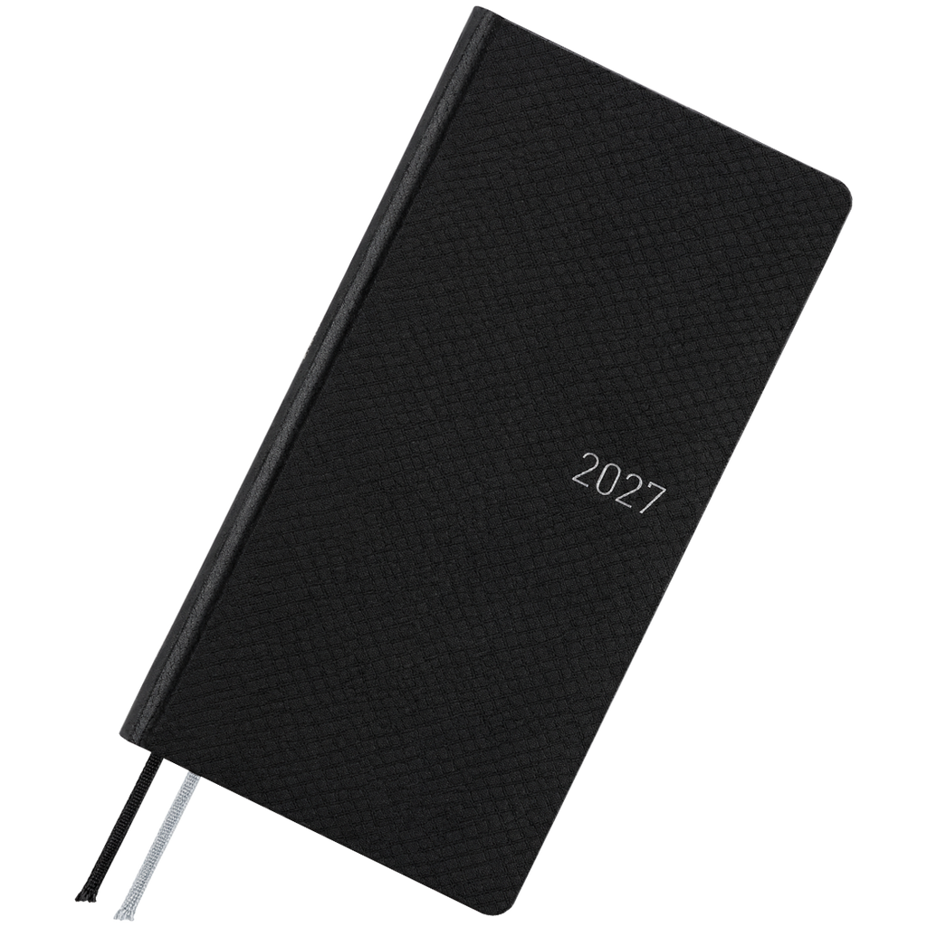 Hobonichi 2027 Light Hardcover English Book - Paper Series: Black Argyle - Tall & Slim (Weeks - January Start)-Pen Boutique Ltd