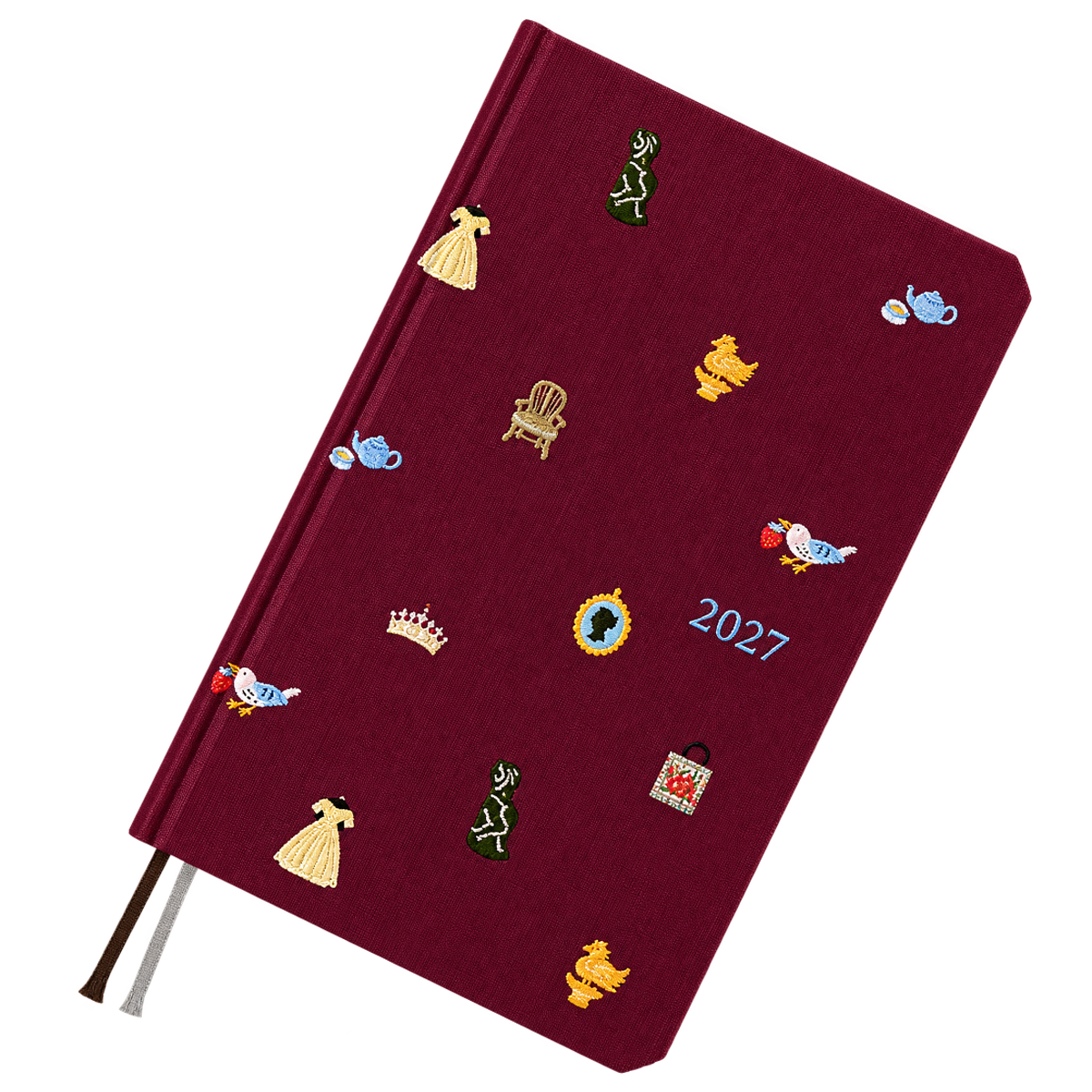 Hobonichi 2027 Light Hard Cover English Book - V&A Series: Welcome to the V&A - Tall & Slim (Weeks - January Start)-Pen Boutique Ltd