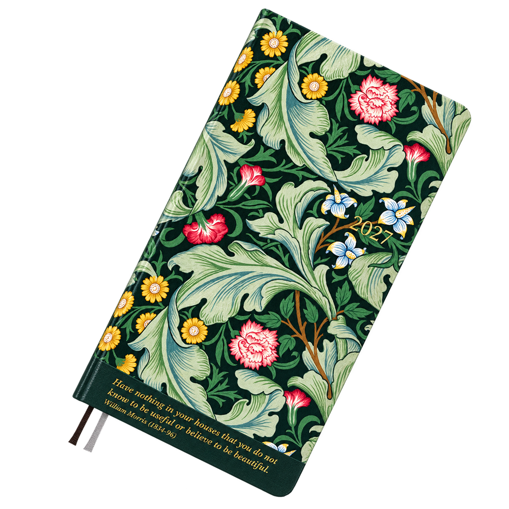 Hobonichi 2027 Light Hard Cover English Book - V&A Series: Leicester - Tall & Slim (Weeks - January Start)-Pen Boutique Ltd