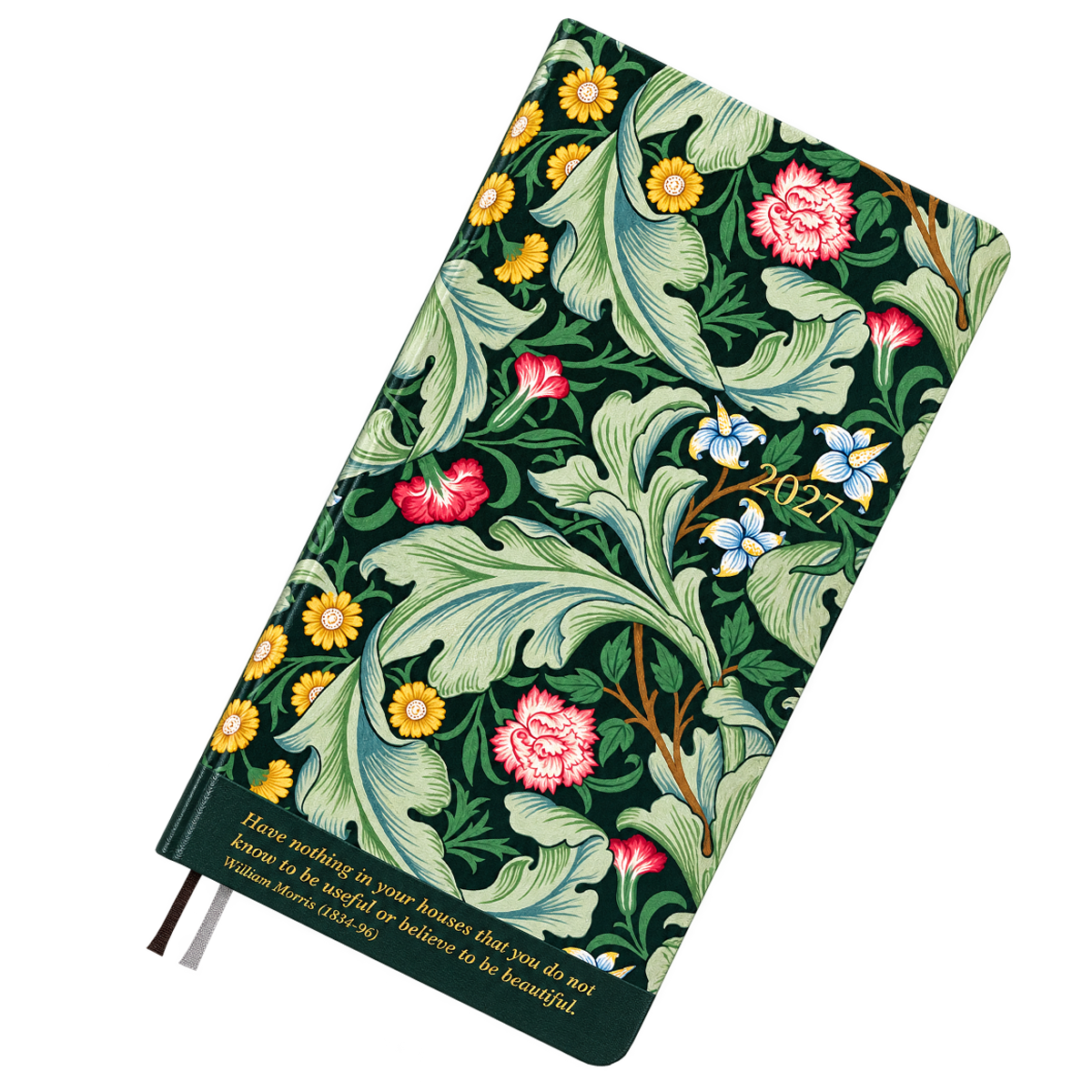 Hobonichi 2027 Light Hard Cover English Book - V&A Series: Leicester - Tall & Slim (Weeks - January Start)-Pen Boutique Ltd
