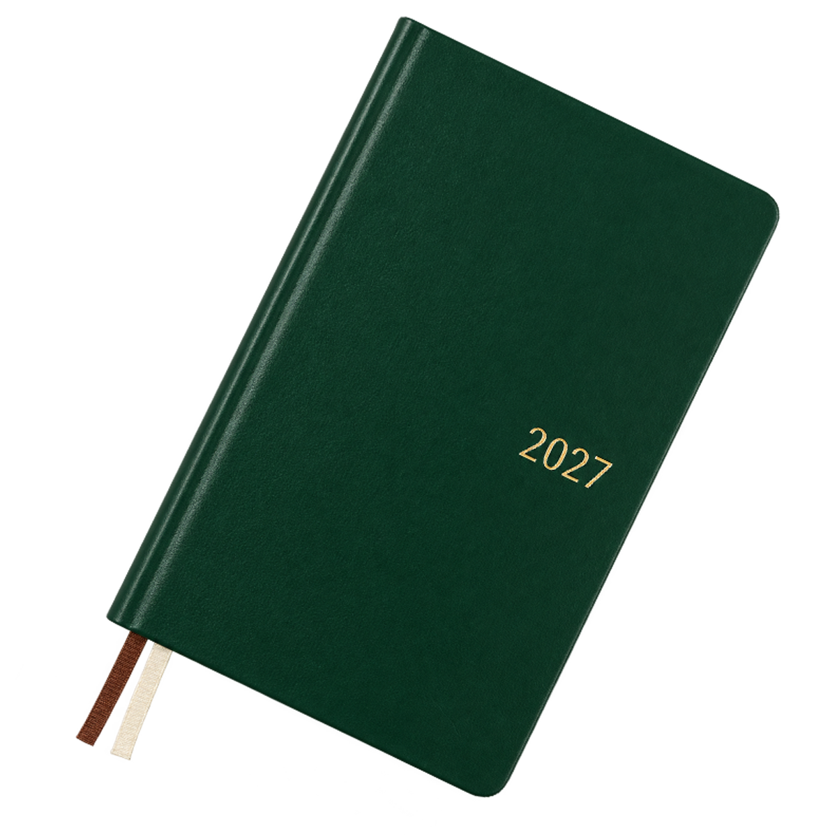 Hobonichi 2027 Light Hardcover English Book - Leather: Forest Green - Tall & Slim (Weeks - January Start)-Pen Boutique Ltd