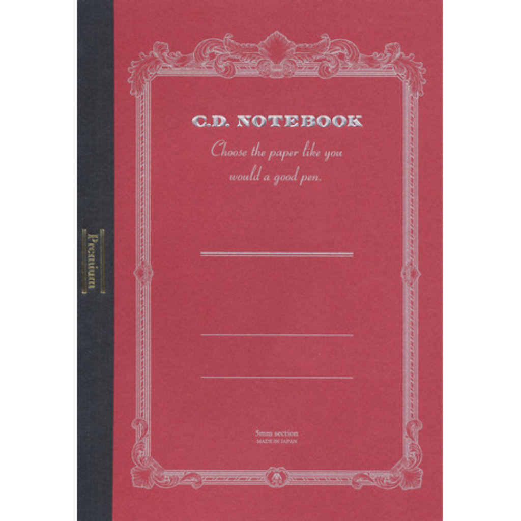 Apica Premium CD Notebook - Red - Grid - A5-Pen Boutique Ltd