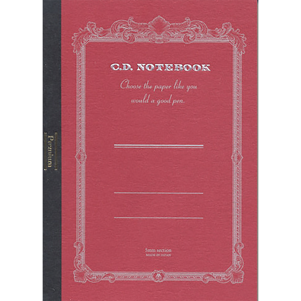 Apica Premium CD Notebook - Red - Grid - A6-Pen Boutique Ltd