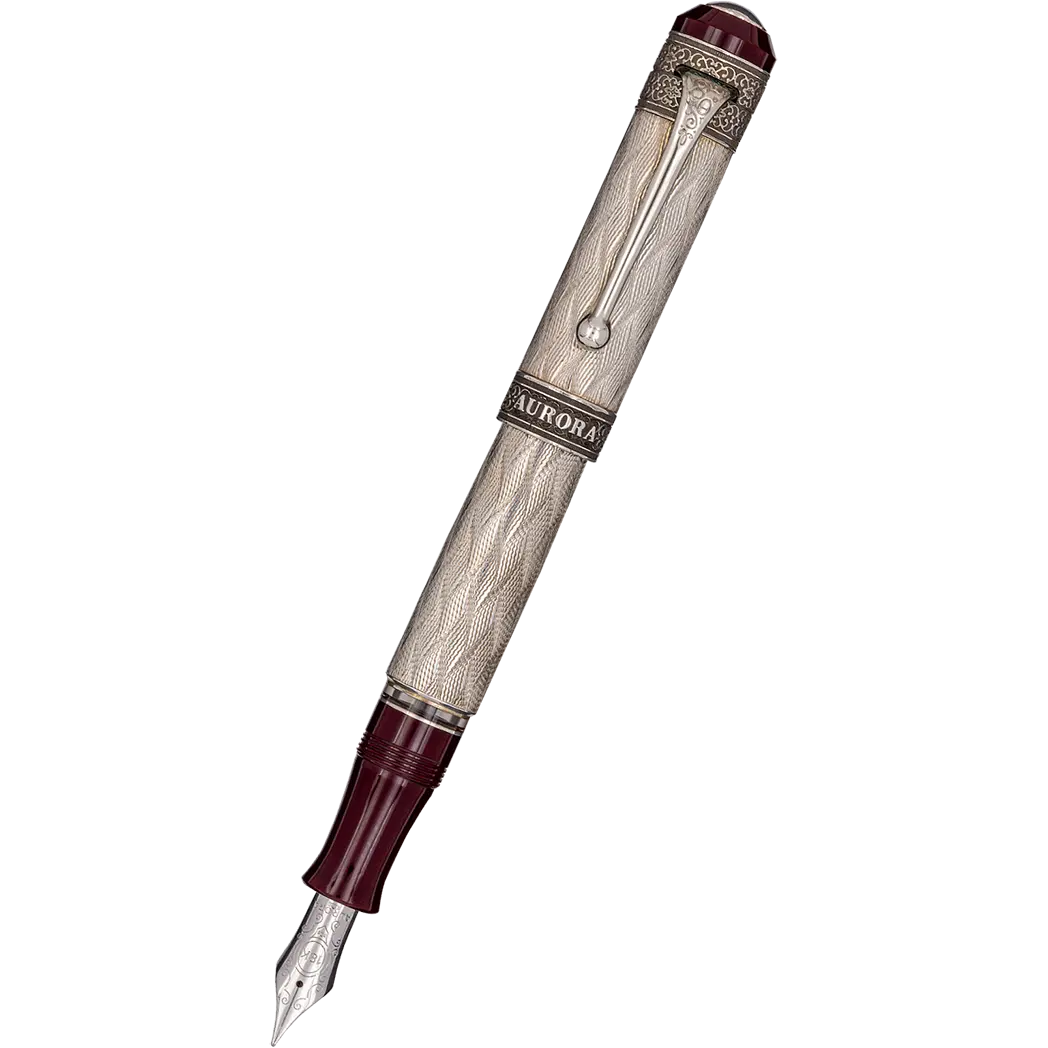Aurora 80th Anniversary Fountain Pen - Limited Edition - Sterling Silver-Pen Boutique Ltd