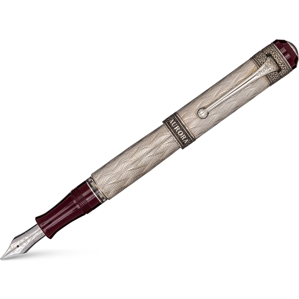 Aurora 80th Anniversary Fountain Pen - Limited Edition - Sterling Silver-Pen Boutique Ltd