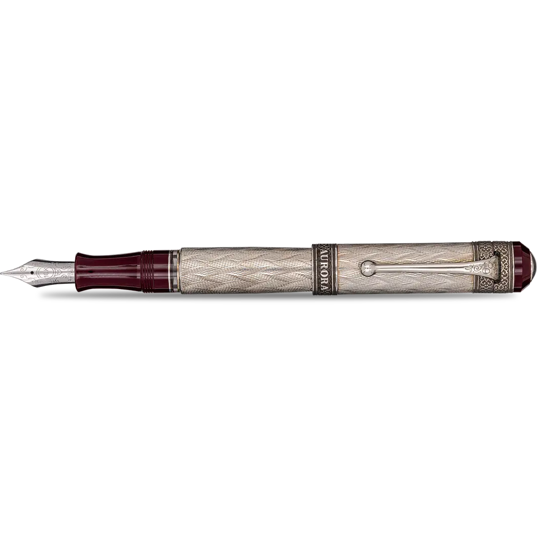 Aurora 80th Anniversary Fountain Pen - Limited Edition - Sterling Silver-Pen Boutique Ltd