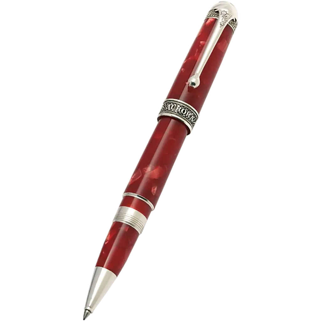 Aurora 85th Anniversary Marble Rollerball Pen - Limited Edition - Red-Pen Boutique Ltd