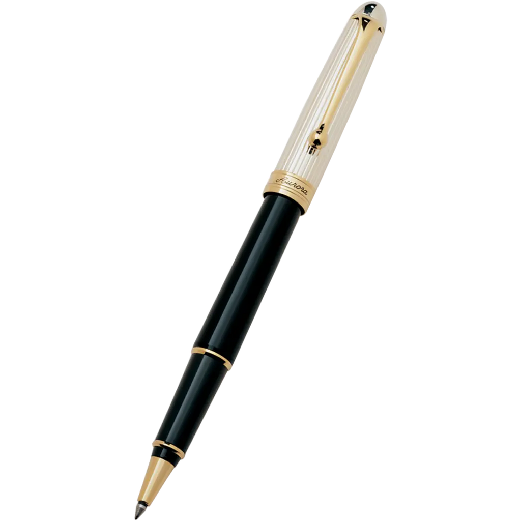 Aurora 88 Rollerball Pen - Black - Sterling Silver-Pen Boutique Ltd