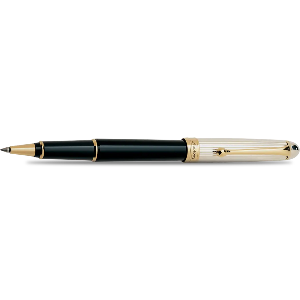 Aurora 88 Rollerball Pen - Black - Sterling Silver-Pen Boutique Ltd