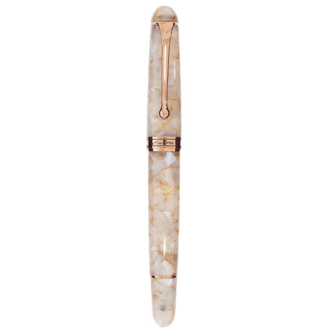 Aurora 888 Voltera Fountain Pen - Alabaster Auroloide - Gold Trim - 18k Nib (Limited Edition)-Pen Boutique Ltd
