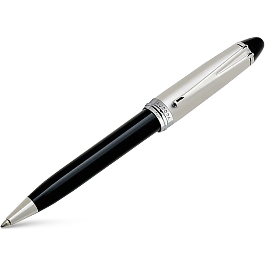 Aurora Ipsilon Ballpoint Pen - Black - Chrome Trim-Pen Boutique Ltd