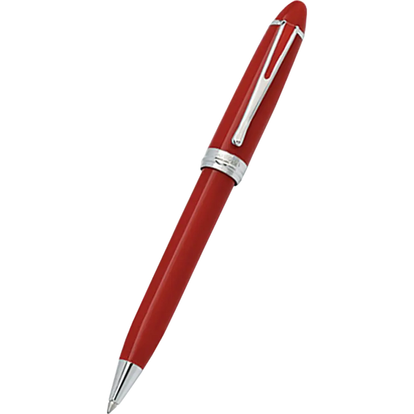 Aurora Ipsilon Deluxe Ballpoint Pen - Red - Chrome Trim-Pen Boutique Ltd