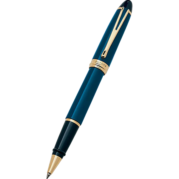 Aurora Ipsilon Deluxe Rollerball Pen - Blue-Pen Boutique Ltd
