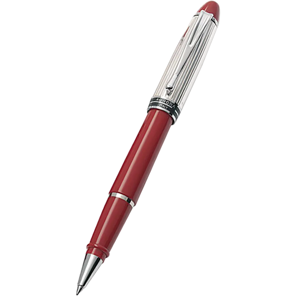 Aurora Ipsilon Rollerball Pen - Red - Sterling Silver Trim-Pen Boutique Ltd
