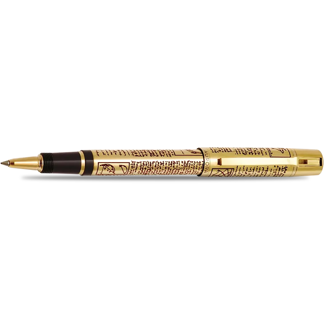 Aurora Leonardo Da Vinci Rollerball Pen - Limited Edition - All Vermeil-Pen Boutique Ltd