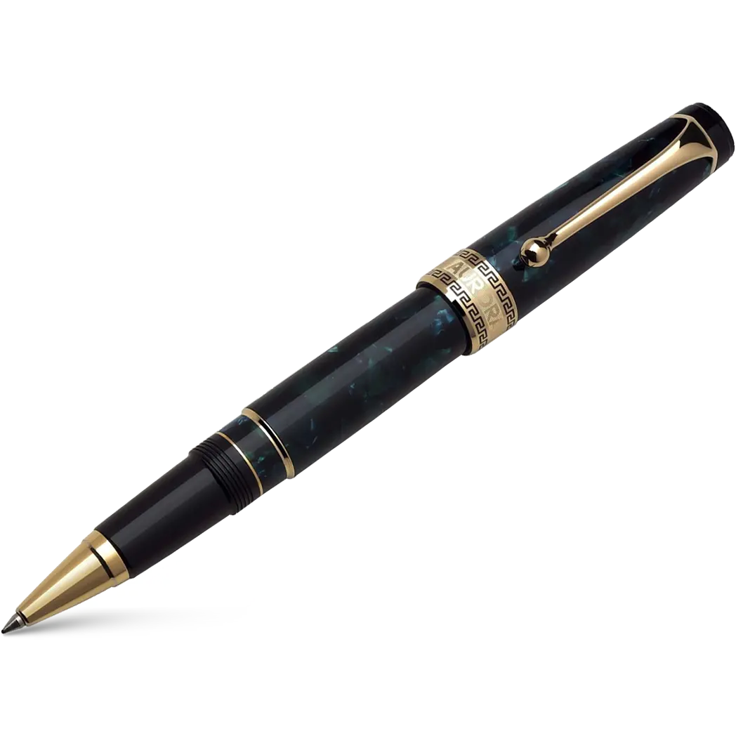 Aurora Optima Auroloide Rollerball Pen - Emerald Green - Gold Trim-Pen Boutique Ltd