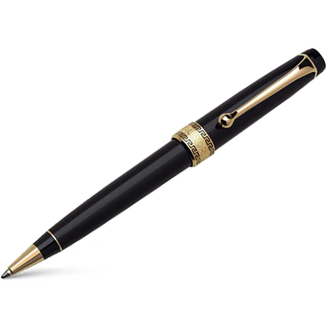 Aurora Optima Ballpoint Pen - Black - Gold Trim-Pen Boutique Ltd