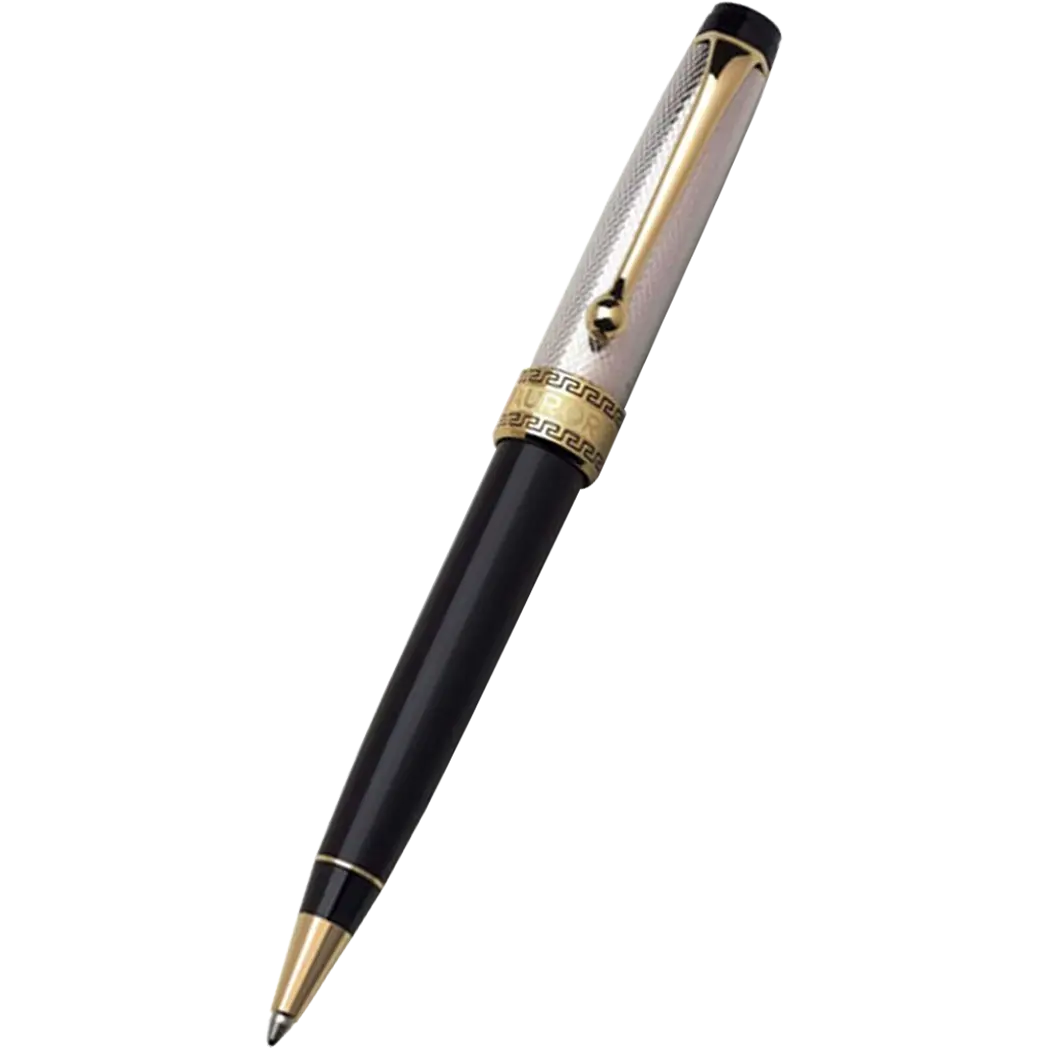 Aurora Optima Ballpoint Pen - Solid Silver-Pen Boutique Ltd