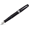 Aurora Optima Fountain Pen - Black - Chrome Trim-Pen Boutique Ltd