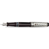 Aurora Optima Riflessi Fountain Pen - Black - Sterling Silver-Pen Boutique Ltd