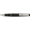 Aurora Optima Riflessi Rollerball Pen - Black - Sterling Silver-Pen Boutique Ltd