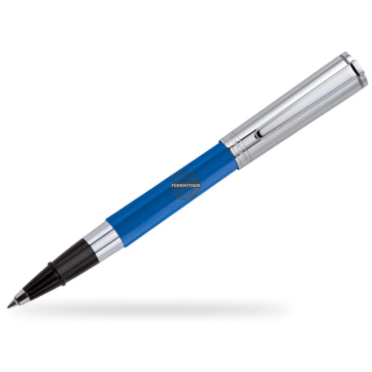 Aurora TU Rollerball Pen - Blue - Chrome-Pen Boutique Ltd