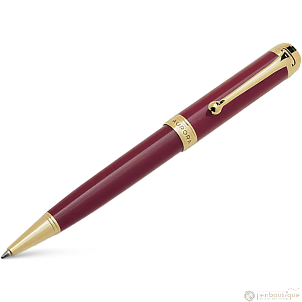 Aurora Talentum Classic Ballpoint Pen - Burgundy - Gold Trim-Pen Boutique Ltd