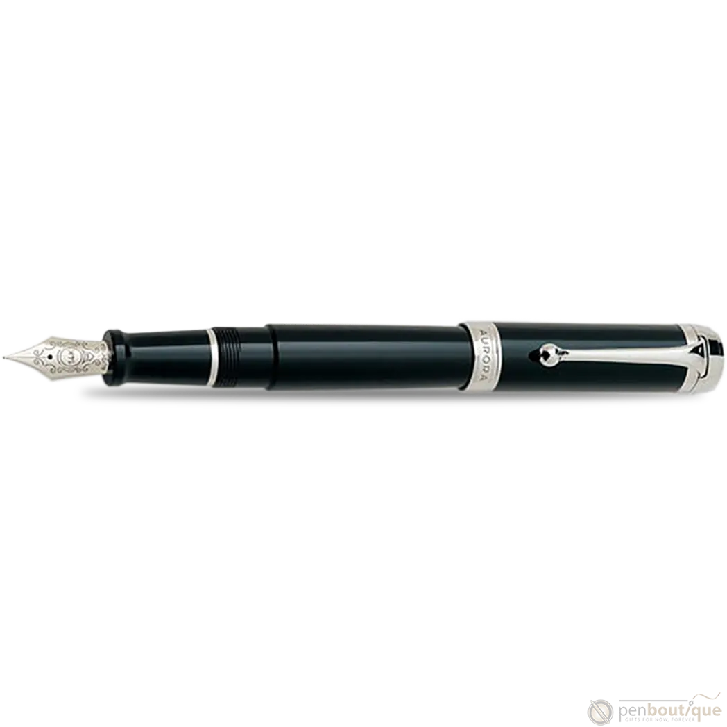 Aurora Talentum Classic Fountain Pen - Black - Chrome Trim-Pen Boutique Ltd