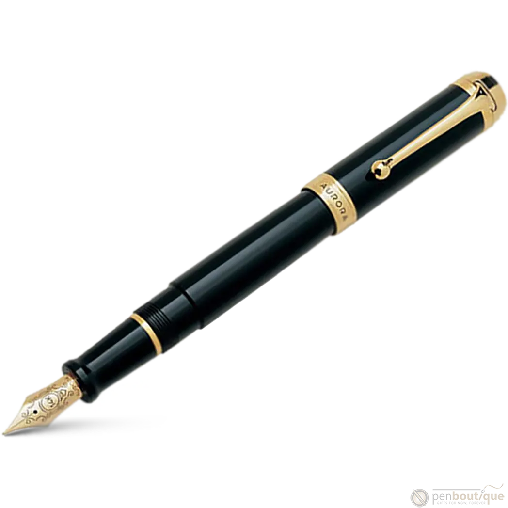 Aurora Talentum Classic Fountain Pen - Black - Gold Trim-Pen Boutique Ltd