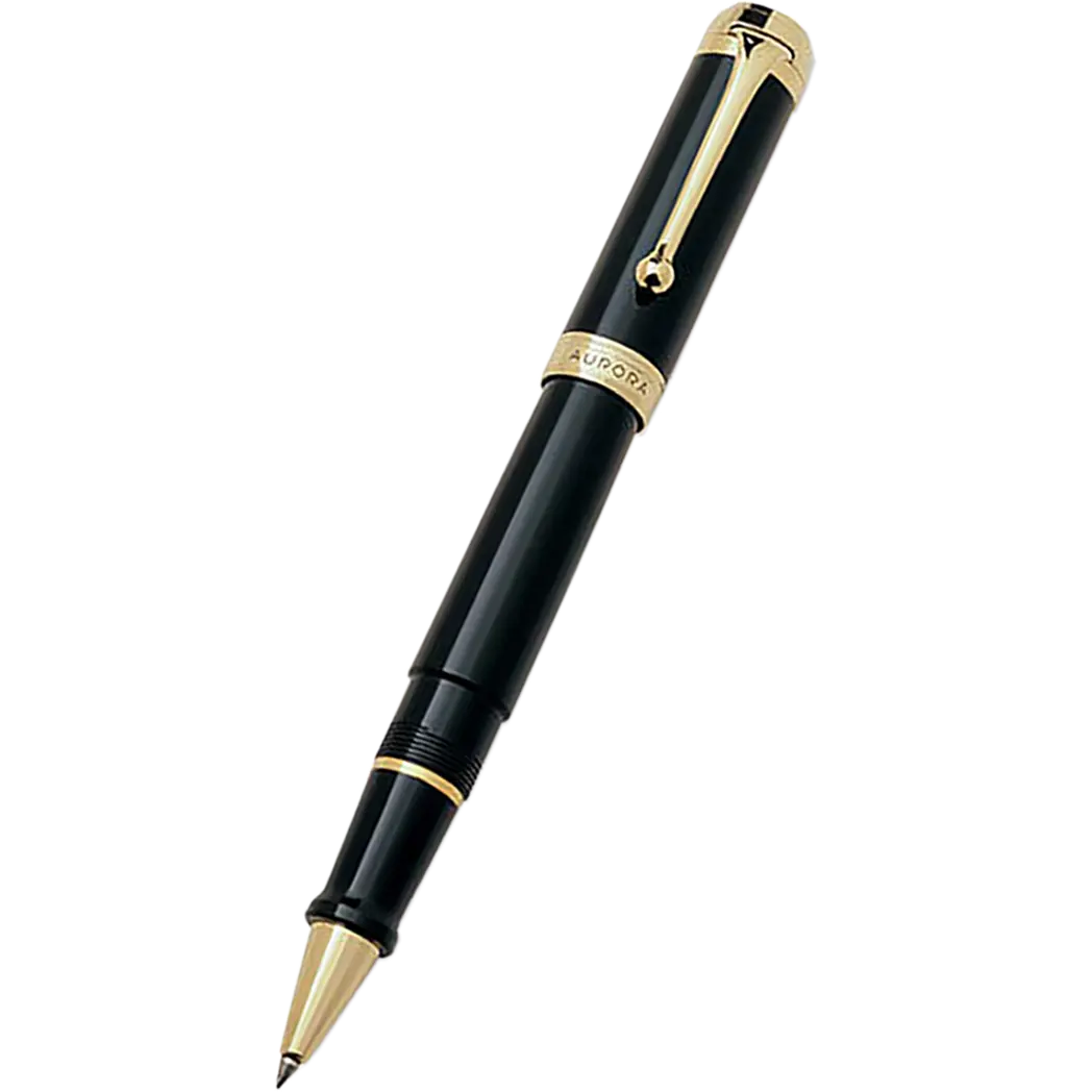 Aurora Talentum Classic Rollerball Pen - Black - Gold Trim-Pen Boutique Ltd