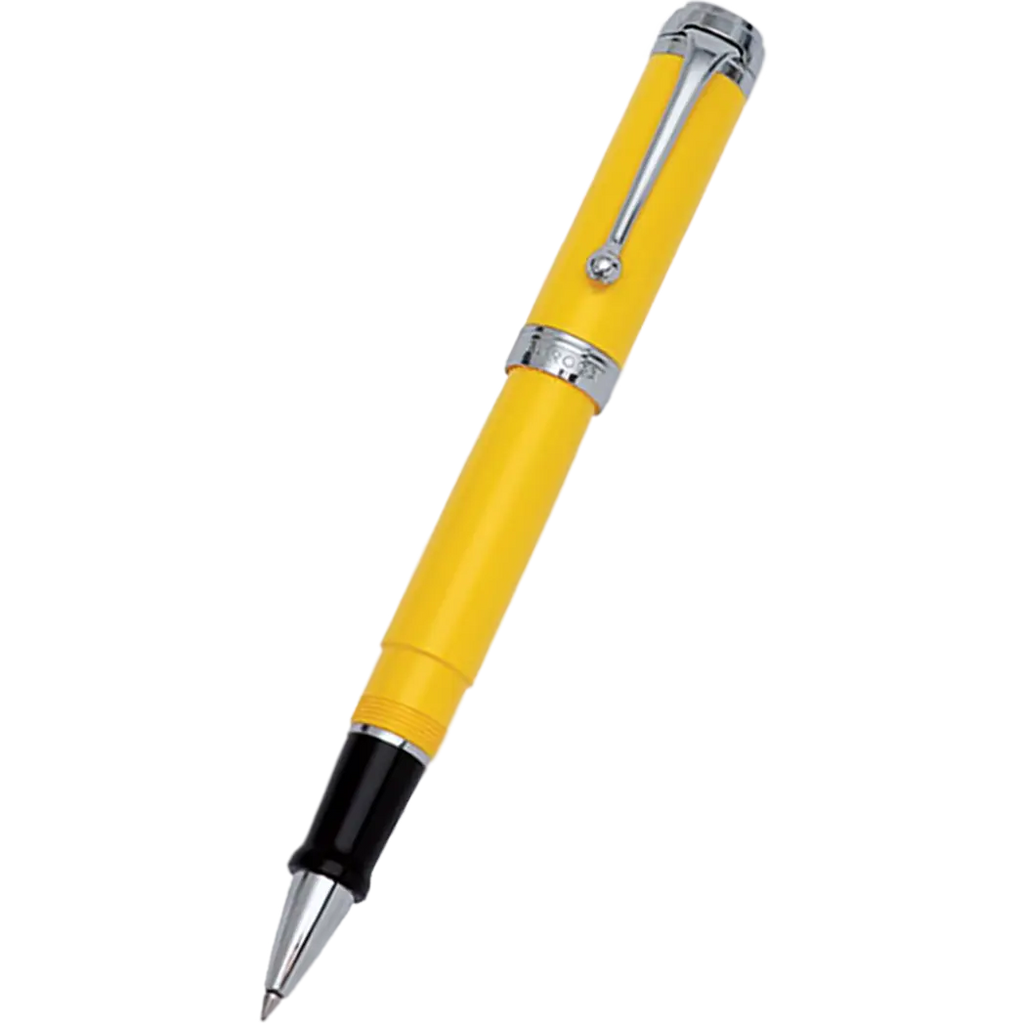 Aurora Talentum Classic Rollerball Pen - Yellow - Chrome Trim-Pen Boutique Ltd