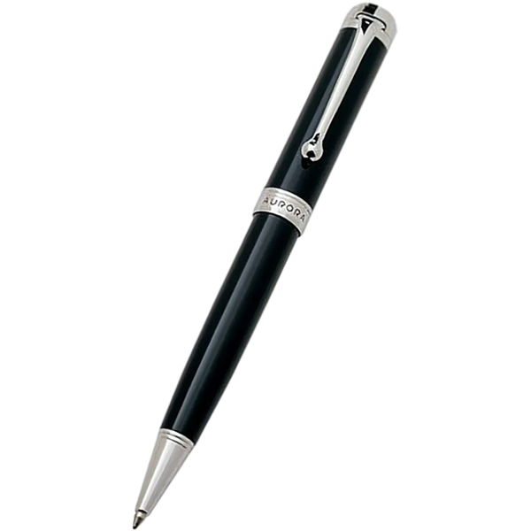 Aurora Talentum Finesse Ballpoint Pen - Black - Chrome Trim-Pen Boutique Ltd