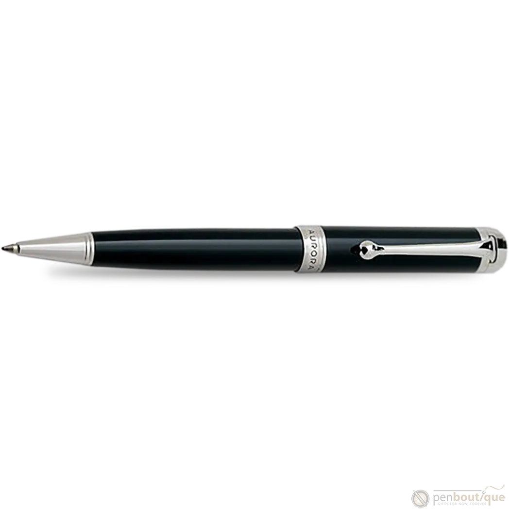 Aurora Talentum Finesse Ballpoint Pen - Black - Chrome Trim-Pen Boutique Ltd