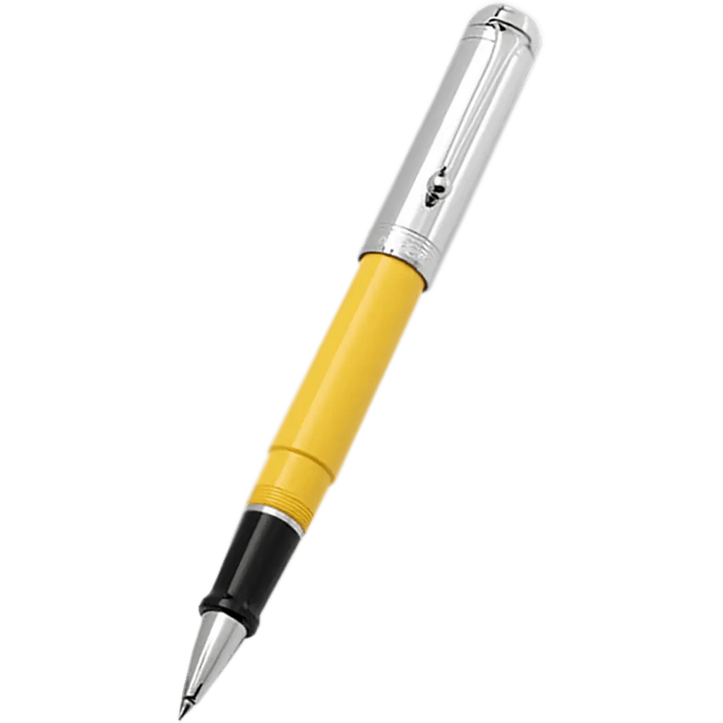 Aurora Talentum Rollerball Pen - Yellow - Chrome Trim - Pen Boutique Ltd