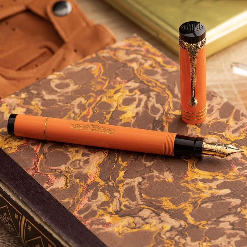 Aurora Internazionale (International) Fountain Pen - Orange (Limited Edition)-Pen Boutique Ltd