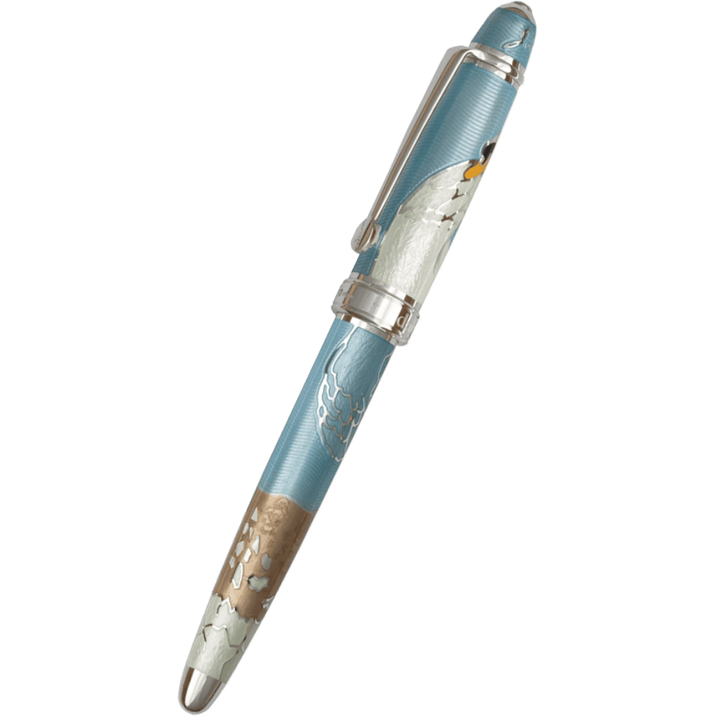 David Oscarson Hans Christian Andersen Rollerball Pen - Azure Copper White - Pen Boutique Ltd