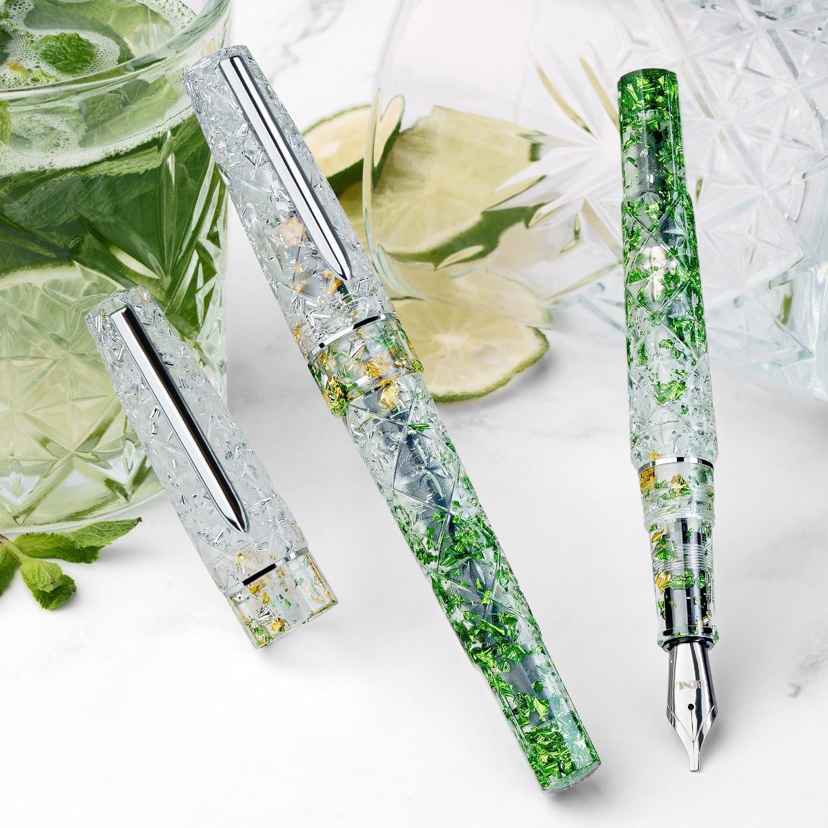 Benu Cocktail Hour Fountain Pen - Mojito-Pen Boutique Ltd